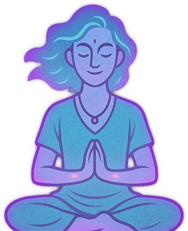 Meditation guide persona illustration